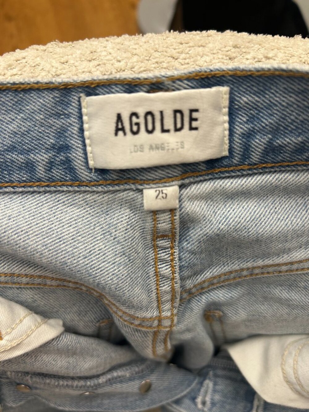 AGOLDE Straight Jeans - Light Denim Size 25 - Picture 5 of 6